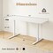 White Electric Standing Desk with 3 Memory Heights and 2 Hanging Hooks and Cable Holes